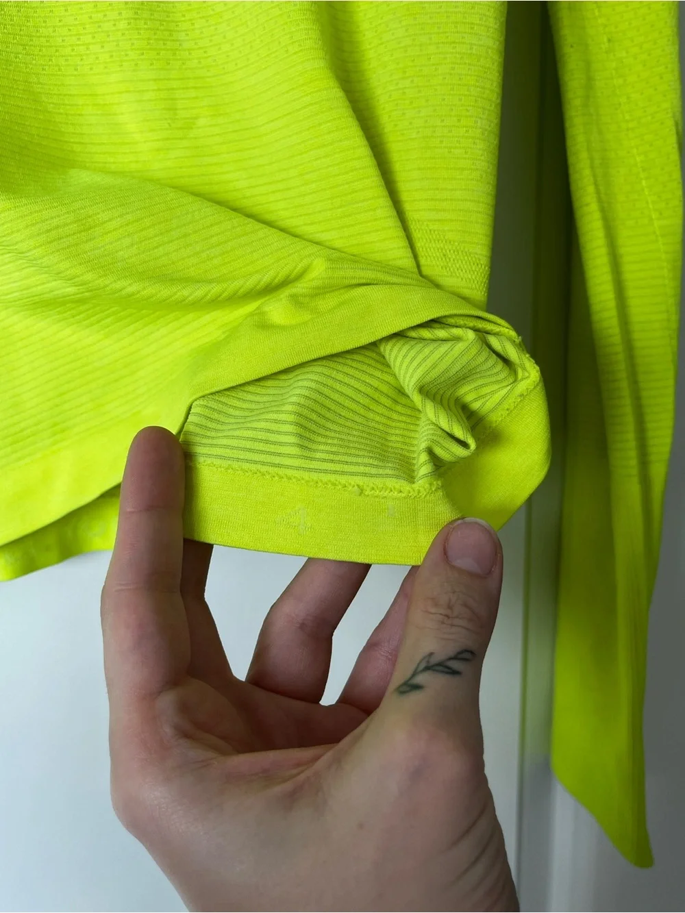 lululemon athletica Neon Yellow Long Sleeve Active Top